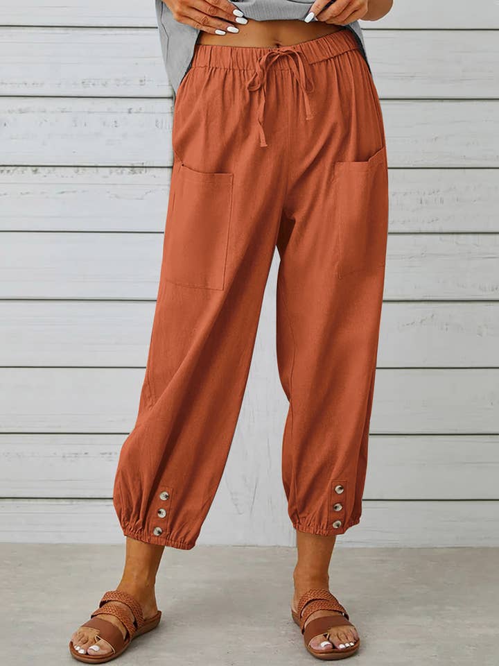 High Waisted Buttoned Pants With Pocket and other Purchase Wholesale soft pants. Free Returns & Net 60 Terms on Faire trending on Faire.