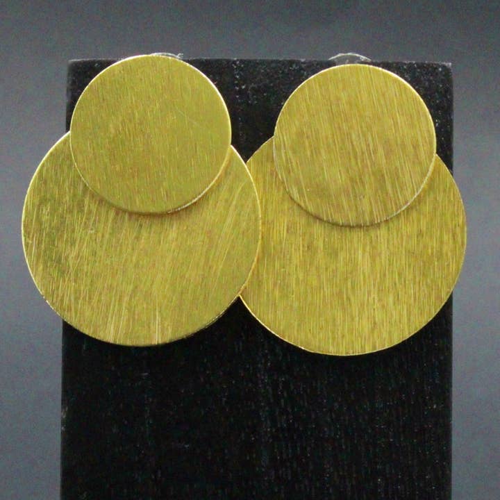 ECLIPSE to-i-en øreringe belagt med guld - Design med karakter for engroshandel hos LA MAR