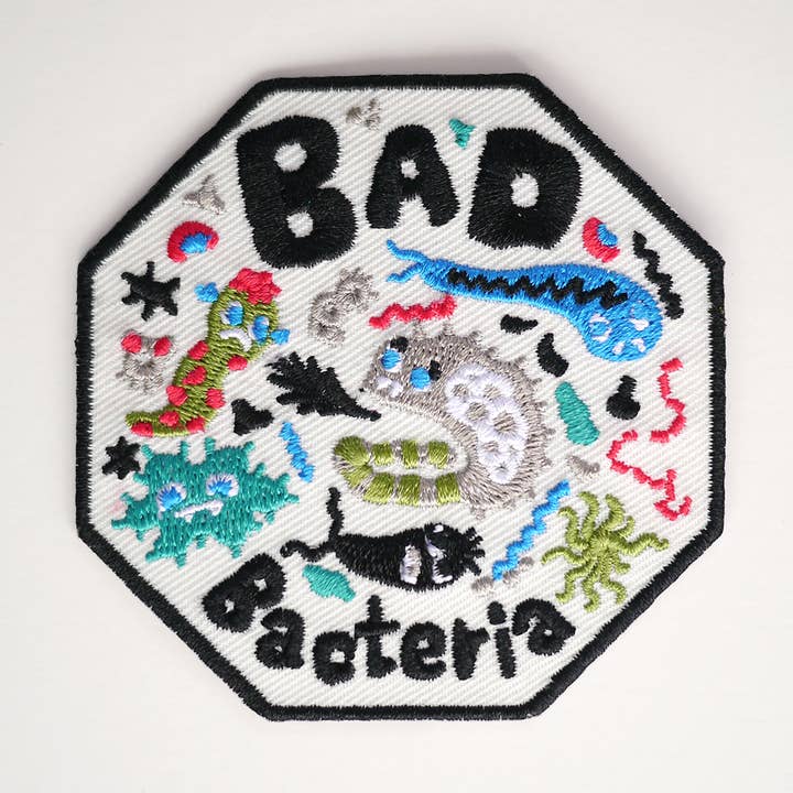 Bad Bacteria Iron On Patch for wholesale by Bel's Art World