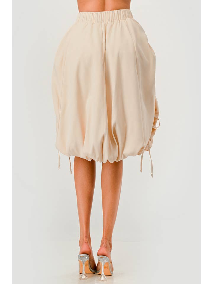 Namatt Design - Venta al por mayor Falda - Mujer - Falda midi burbuja ajustable con cordón lateral regular8