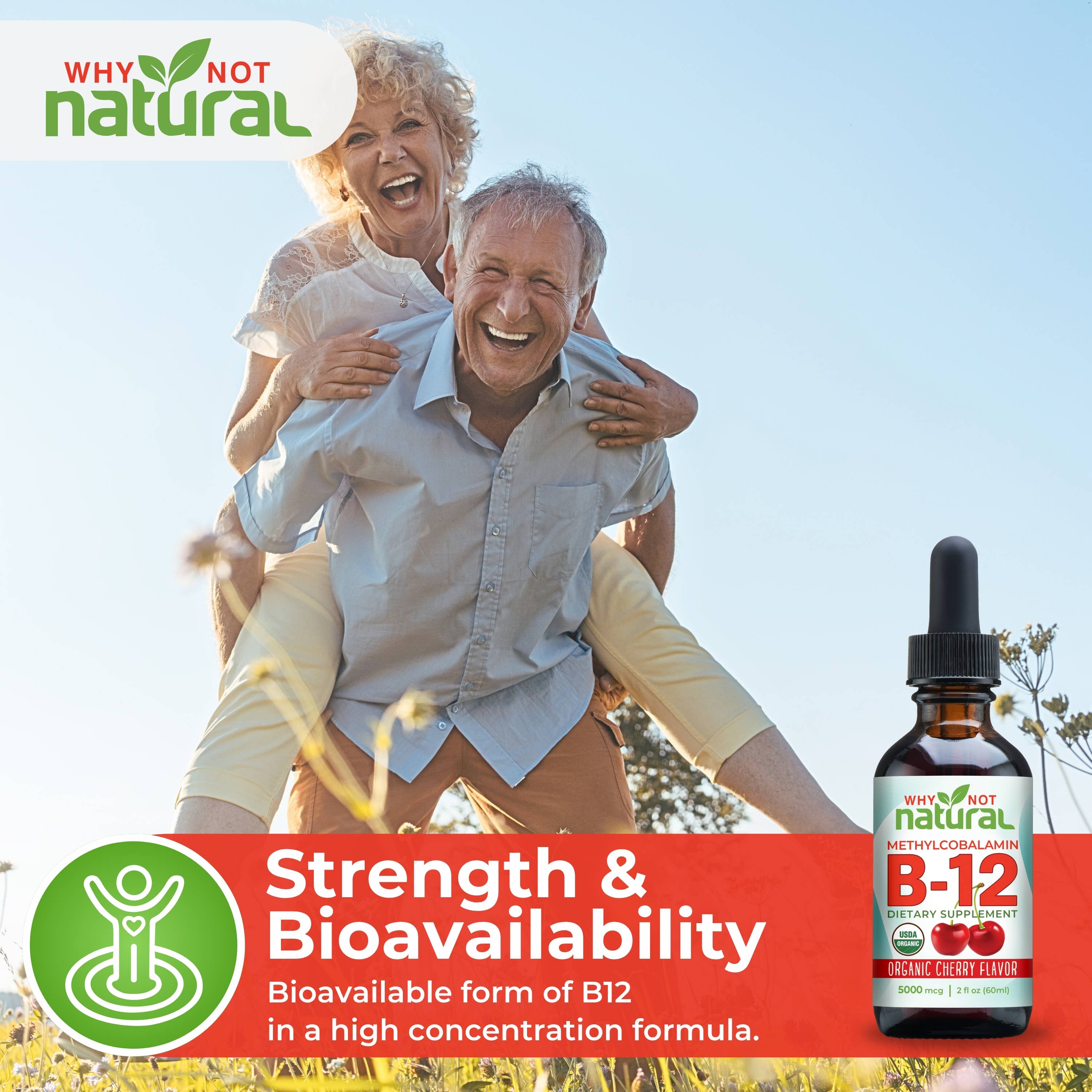 WhyNotNatural - Wholesale Oral Supplement/Vitamin - Organic Vitamin B12 Liquid Drops Supports Focus & Energy5