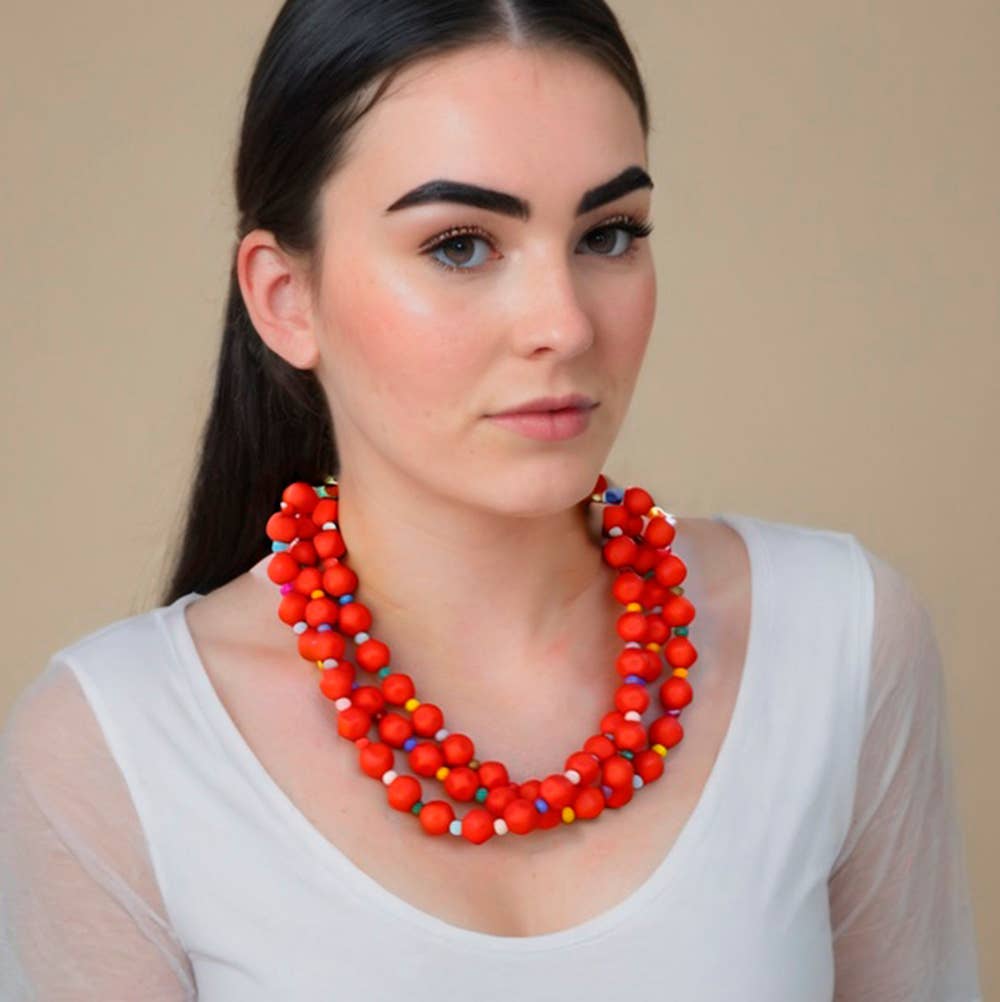 Sonata – Großhandel Perlenkette – 3-runde Halskette mit Harzperlen.3