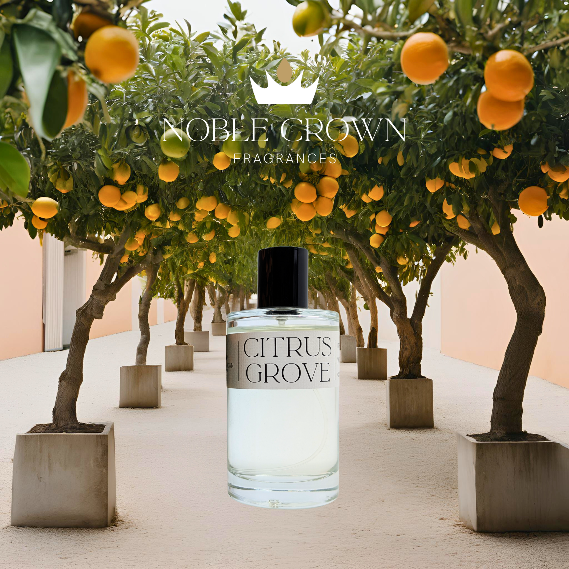 Noble Crown Fragrances - Wholesale Room & Linen Spray - Citrus Grove Room + Linen Spray - lush nectarine and yuzu1