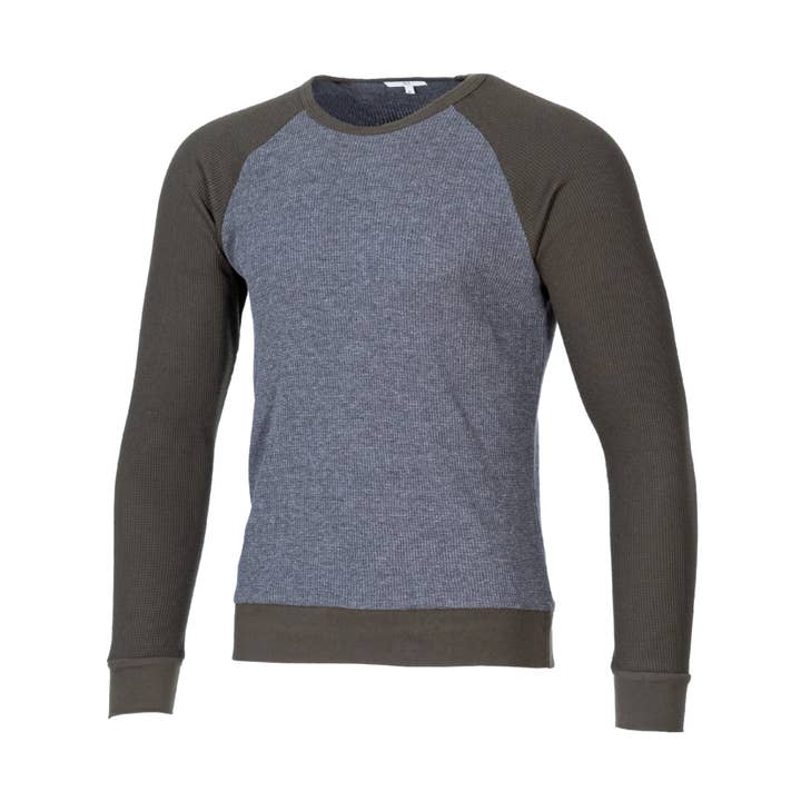 Waffle Crew Neck Long Sleeve Shirt for wholesale by Jaxson Maximus