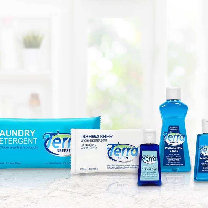 Diversified Hospitality Solutions - Wholesale Dish Soap - Terra Breeze Automatic Dishwasher Detergent Powder,1.5 oz. Individually Wrapped Packets (50 packs)2