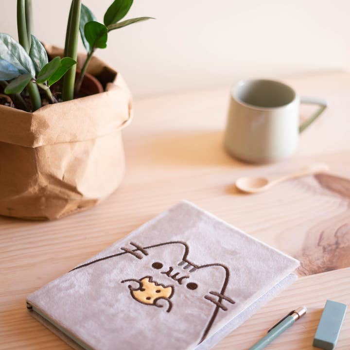 PUSHEEN FOODIE COLLECTION PLUSH COVER PREMIUM A5 NOTEBOOK and other Purchase Wholesale fuzzy notebook. Free Returns & Net 60 Terms on Faire trending on Faire.