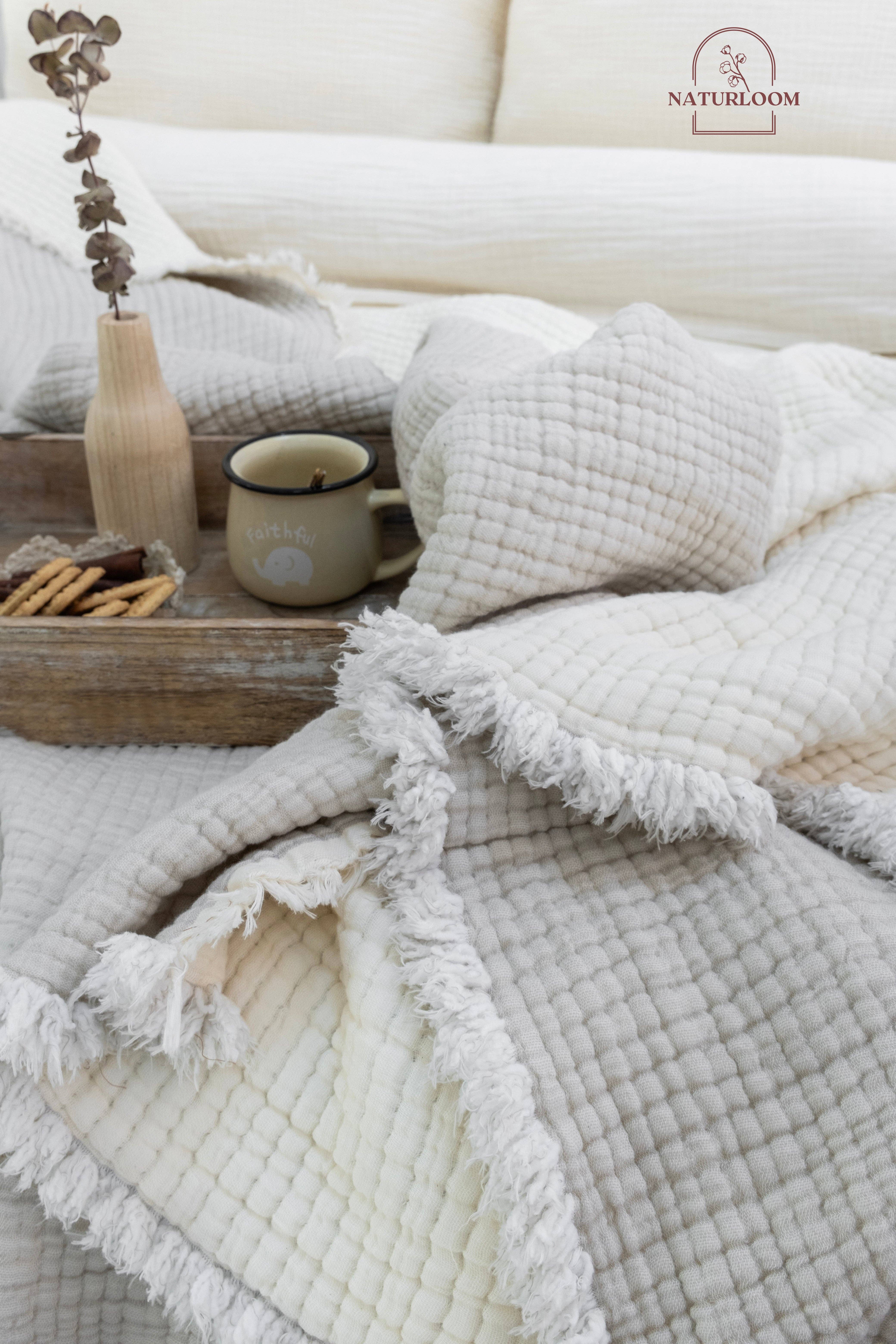 Naturloom - Wholesale Quilt - 6 Layer Organic GOTS Certified Muslin Quilt - Natural Comfort, Breathable & Cozy Year Round10