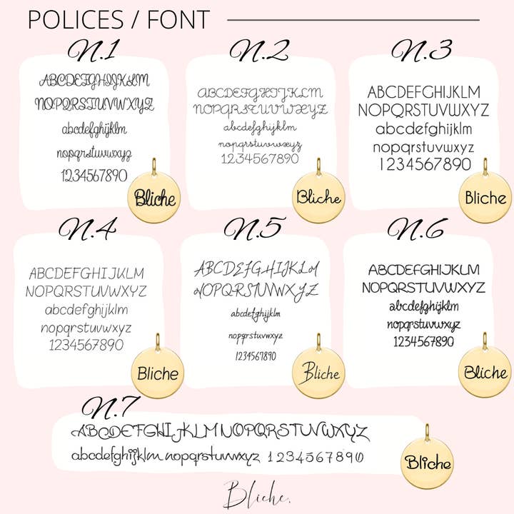 Bliche - Wholesale Pendant/Charm Necklace - Engravable birthstone necklace4