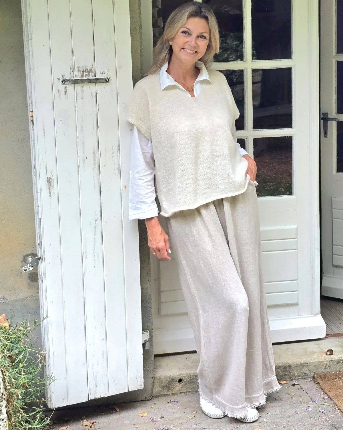 Cadenza Italy Ltd – Großhandel Strickpullover – Damen – Alpaka-Mischung V-Ausschnitt Tunika0