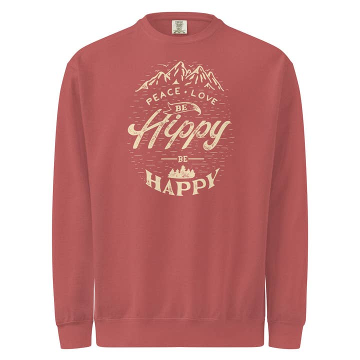 Wees Hippie Wees Blij Sweater voor wholesale door Be Hippy, LLC