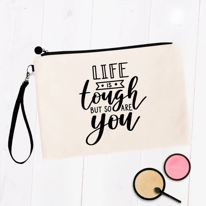 La vida es dura, pero también lo son las bolsas de maquillaje para venta al por mayor de SheMugs