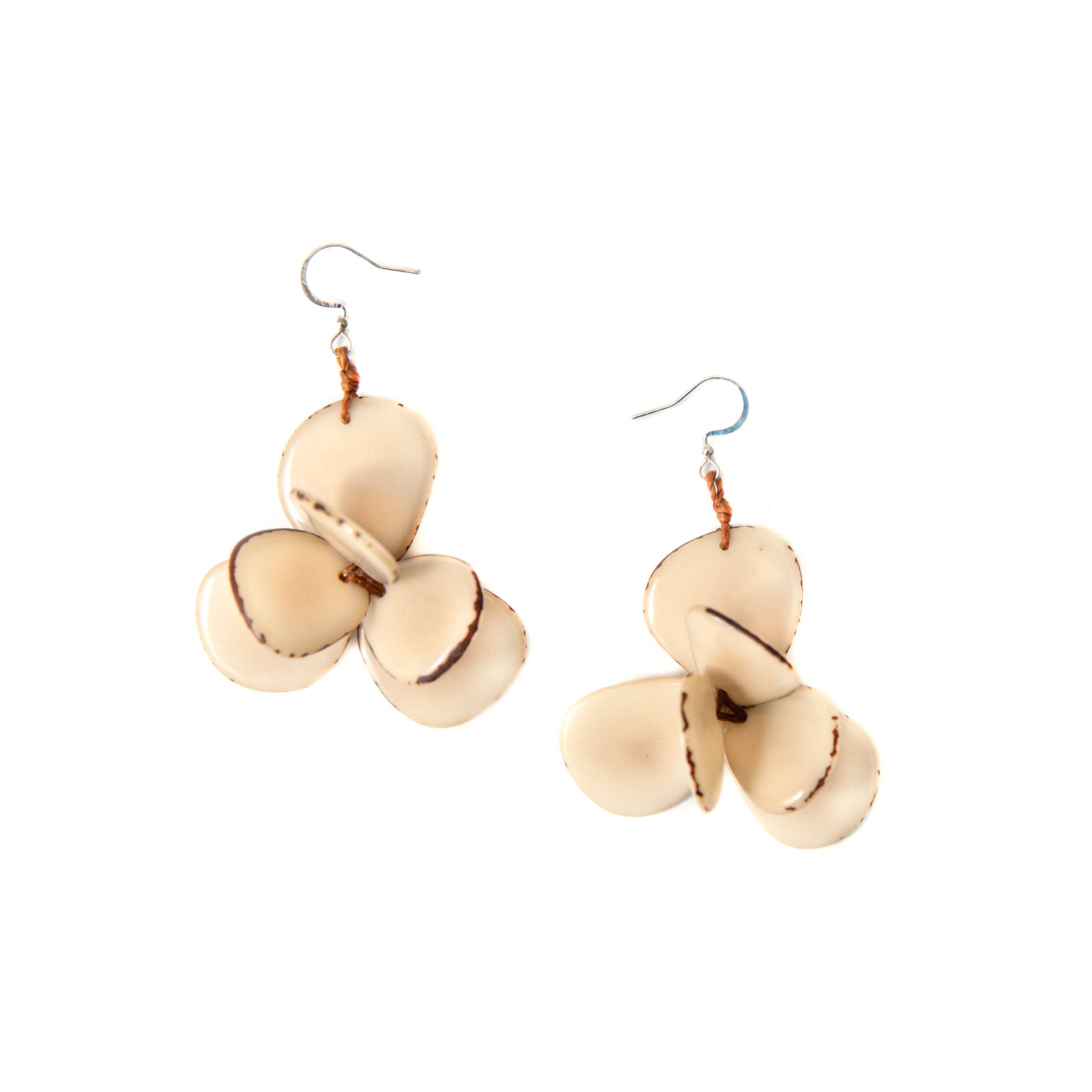 Organic Tagua Jewelry - Vente Boucles d'oreilles pendantes - Boucles d'oreilles Florence18