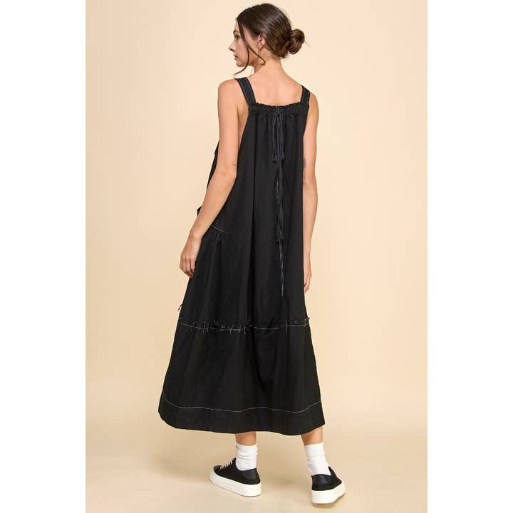 Veveret - Wholesale Dress - Women's - Washed Denim Overalls Dress