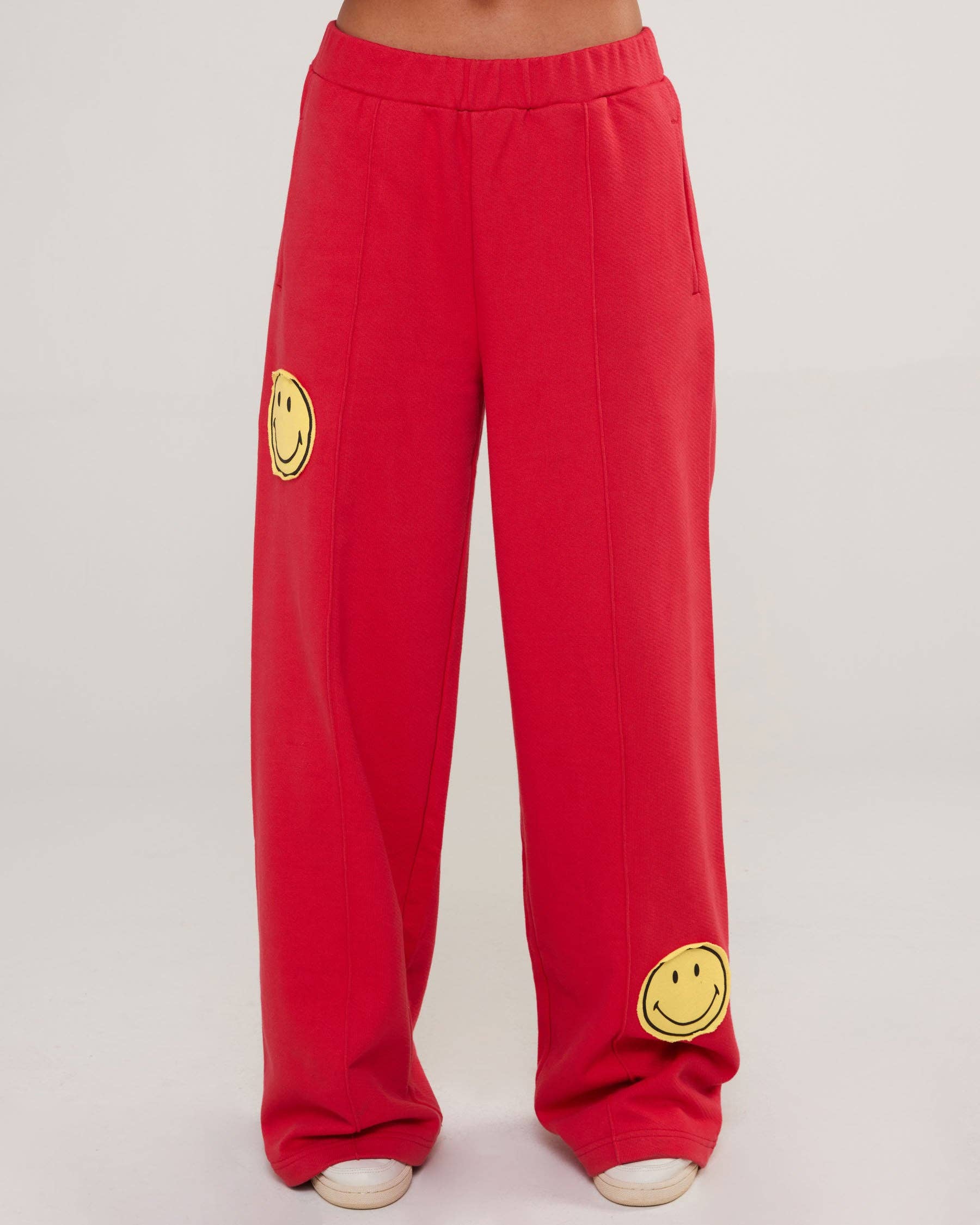 SAMII RYAN - Vente Pantalon – femme - Pantalon à jambe droite Smiley®, rouge0