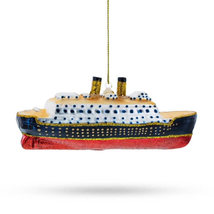 BestPysanky – wholesale Prydnad – Titanic-skeppets julprydnad i glas1