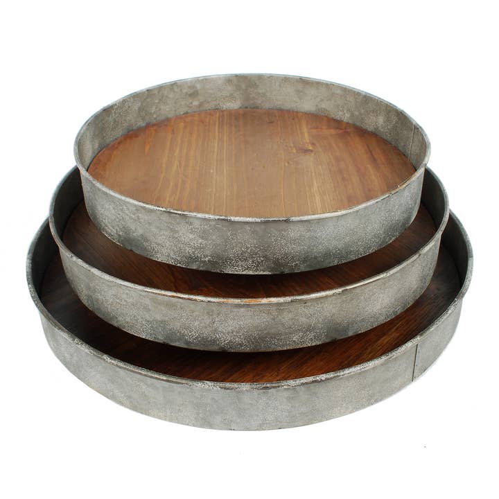 Set of 3 Cake Pan Style Trays for wholesale by Blossom Bucket & Crossroads Home