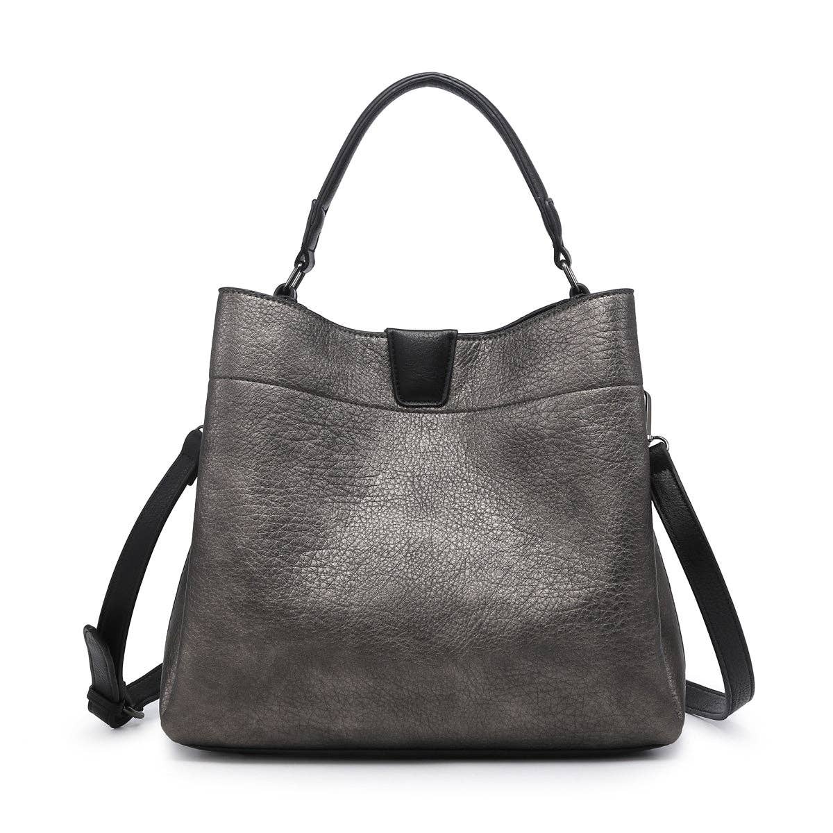 MiMi Wholesale - Wholesale Satchel - Women's - Vegan Leather Satchel With 3-Compartments17