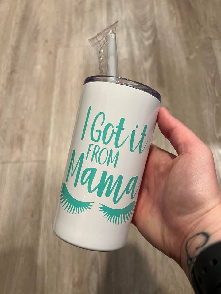 Jag fick det från mamma 12oz Skinny Tumbler för wholesale av The Crazy Craft Girl LLC