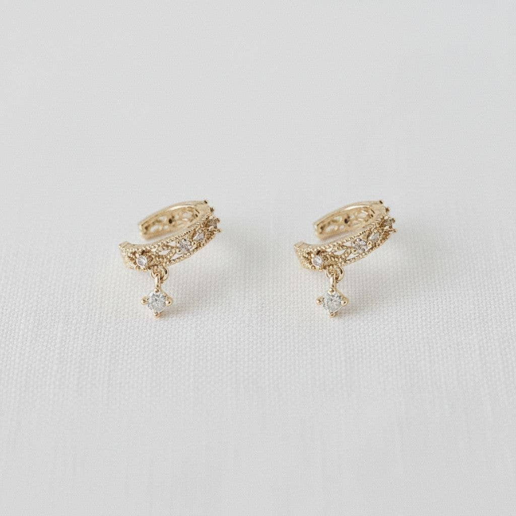 Ellemadera - Wholesale Cuff/Wrap Earrings - Hollow Zircon Ear Cuff Earrings0