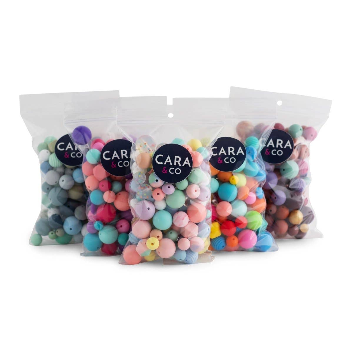 Cara & Co Silicone Craft Supply - Vente Perle - Paquets de perles en silicone Woodsy assortis1