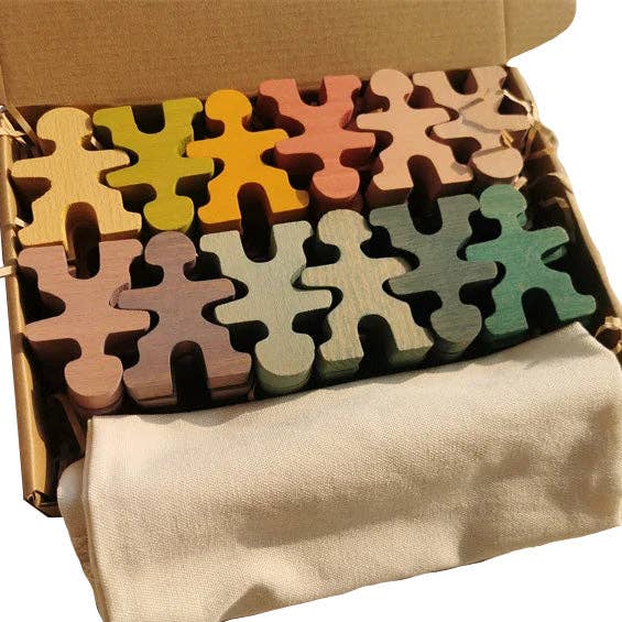 Lille Barn - Vente Jouet en bois – enfant - Jouets en bois - Pile de poupées/acrobates - Montessori - Jouets d'éveil5