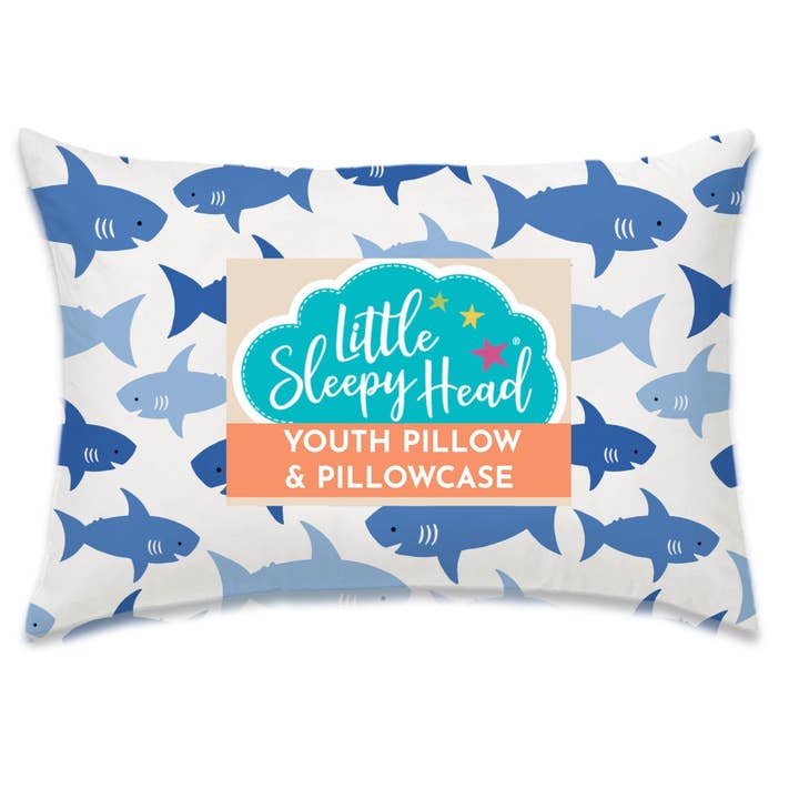 Youth Pillow + Pillowcase Set - Fintastic Friends - 13"x18" for wholesale by Little Sleepy Head