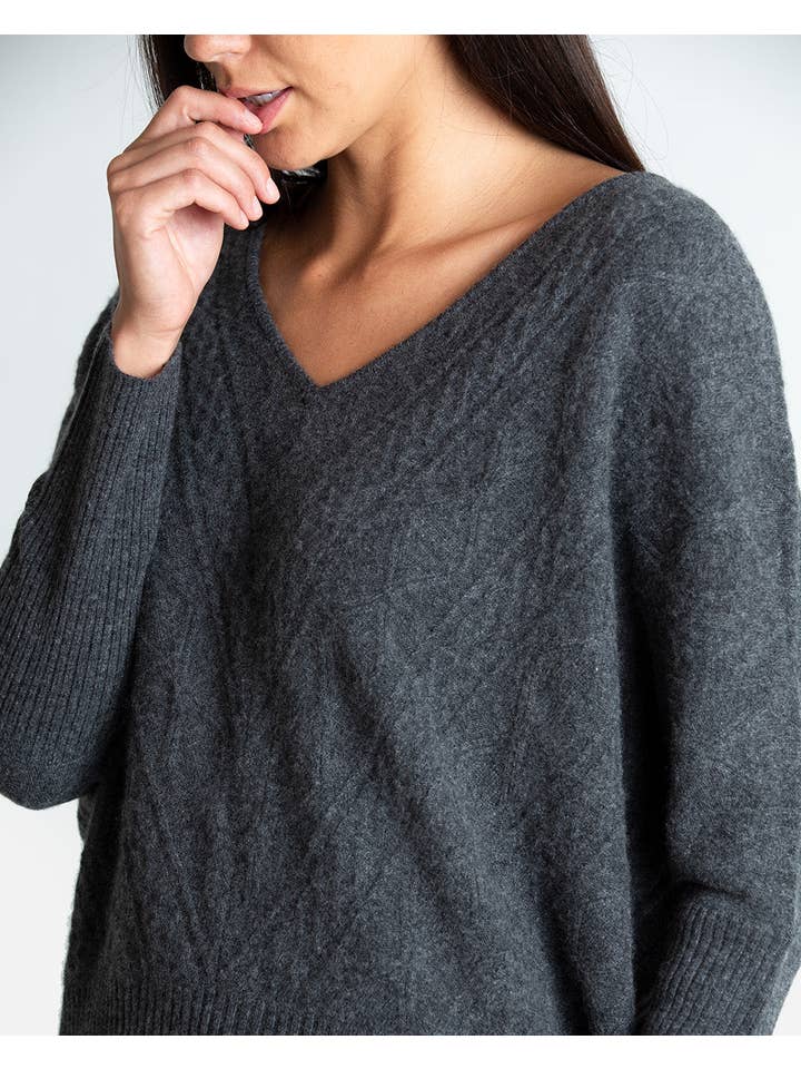 QUINN - Wholesale Knit Sweater - Women's - Cashmere Kendall Oversized Sweater6
