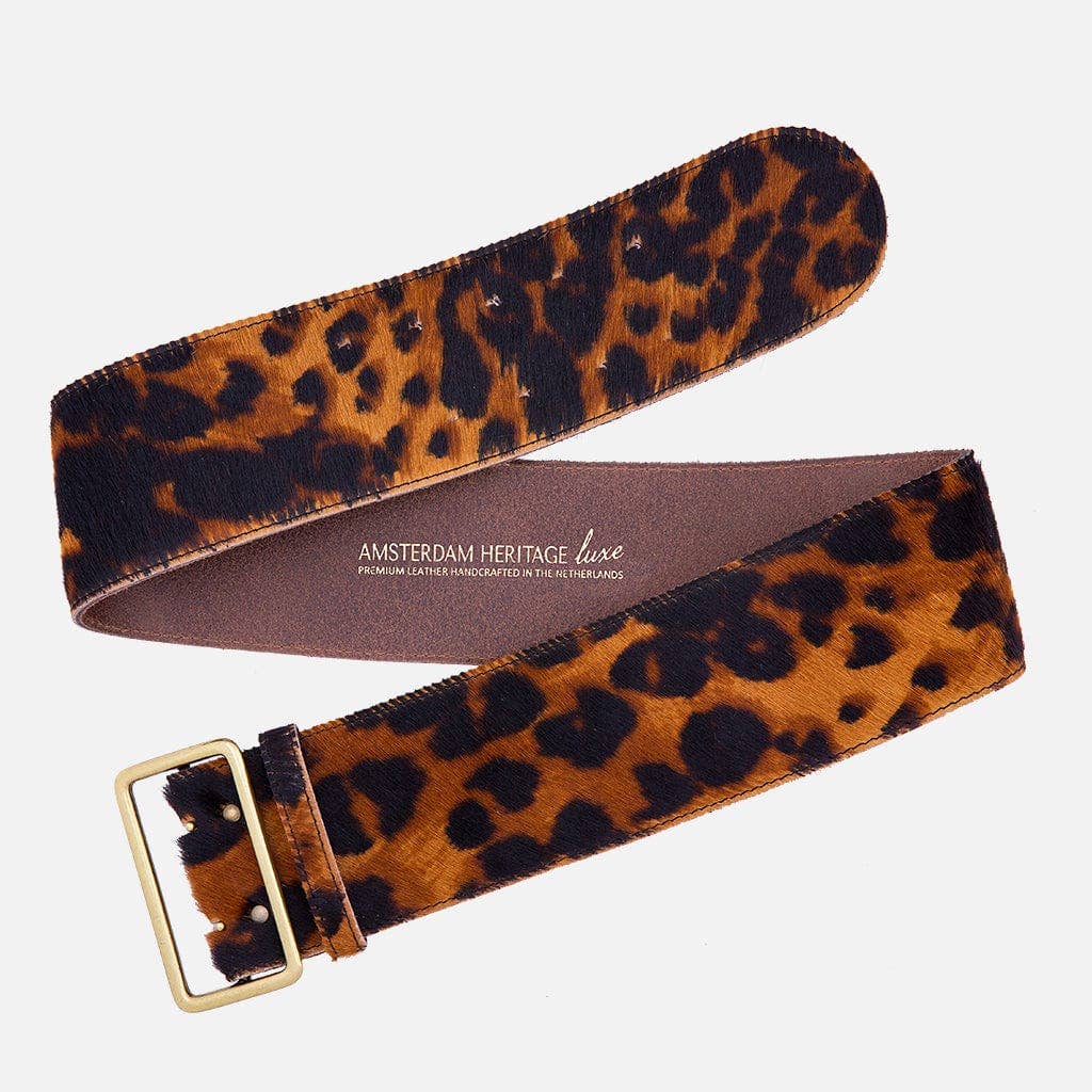Amsterdam Heritage Leather Belts, Bags, Jackets & Apparel - Wholesale Belt - Women's - MADE TO ORDER Lori | Wide Animal Print Leather Belt Women4
