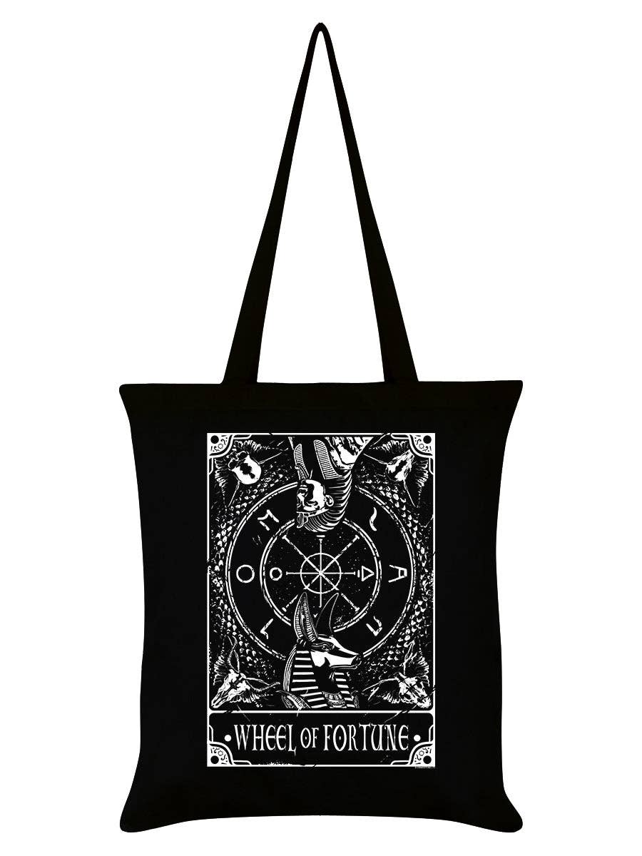 Grindstore - Wholesale Draagtas - Uniseks - Deadly Tarot Wheel Of Fortune zwarte draagtas0