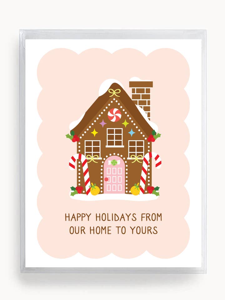 Felices Fiestas de Nuestro Hogar al Tuyo Tarjeta | Juego de 6 en Caja para venta al por mayor de Tickle Me Lavender