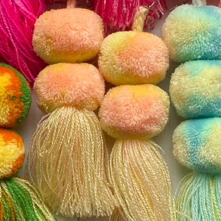 SWIETstuff - Wholesale Tassel Earrings - Tie-Dye Pompom Earrings15