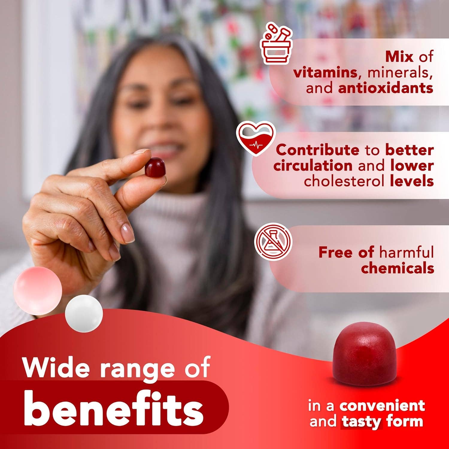 Vitamize inc - Vente Supplément oral/vitamine - Formule extrême Betterave & CoQ10 100 mg avec extrait de pépins de raisin - Gummies5