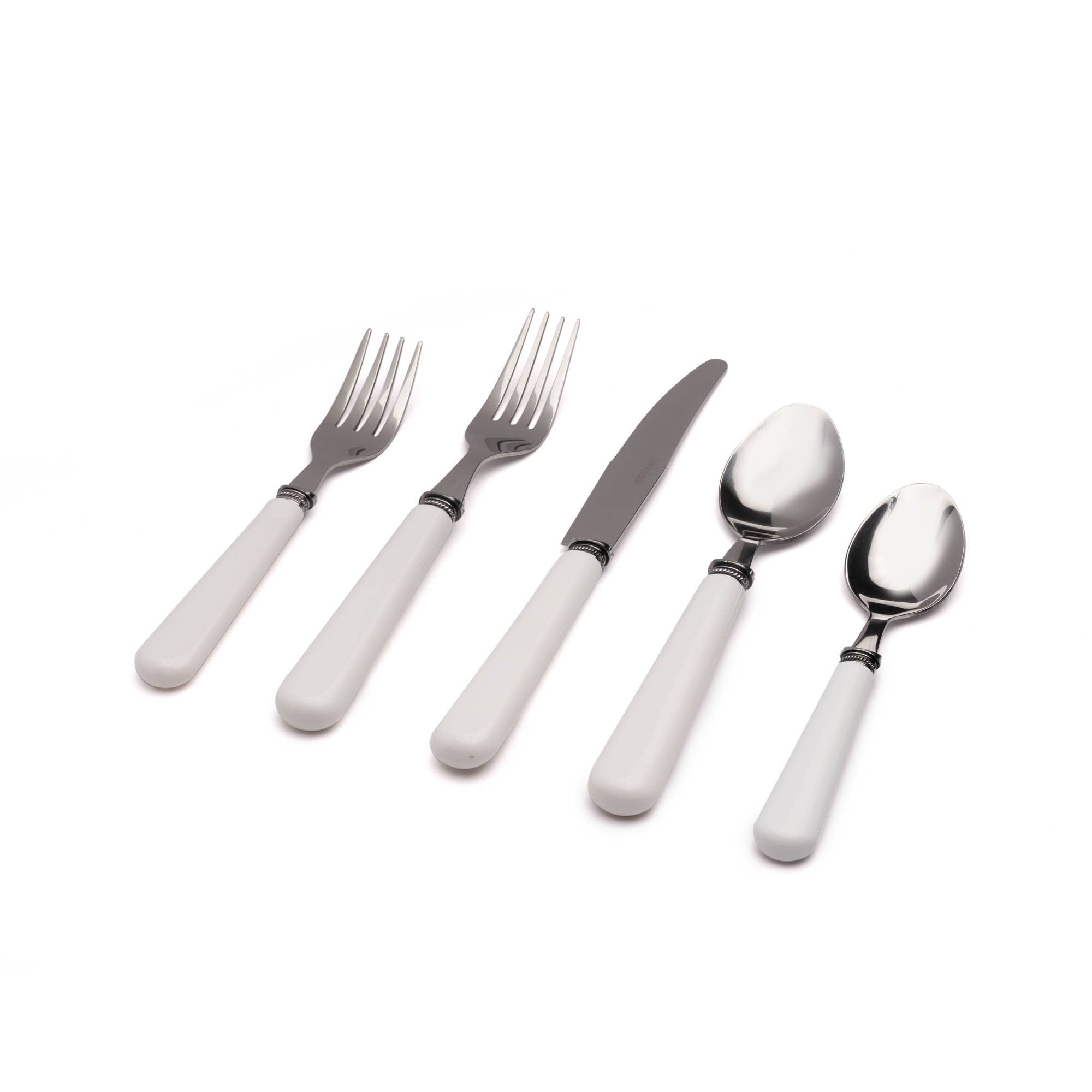 Q Squared - Wholesale Flatware Set - Provence White 20pc Flatware Set1