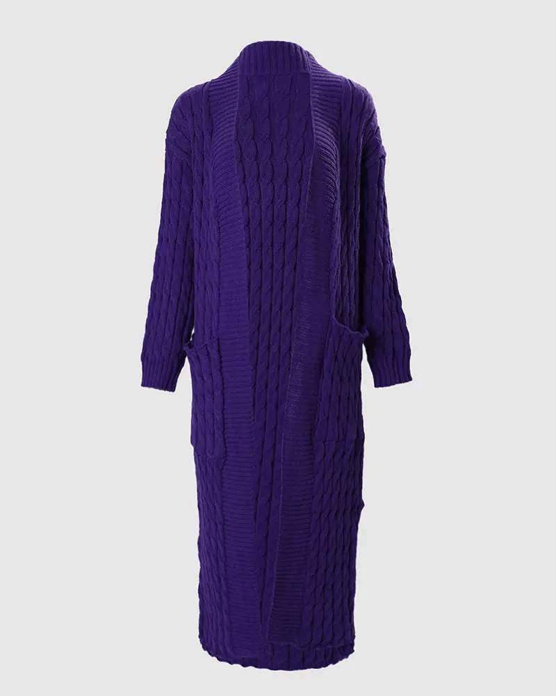 Queen Fashion – Colete - Mulher por atacado – cardigan palangre de malha de cabo frontal aberto7