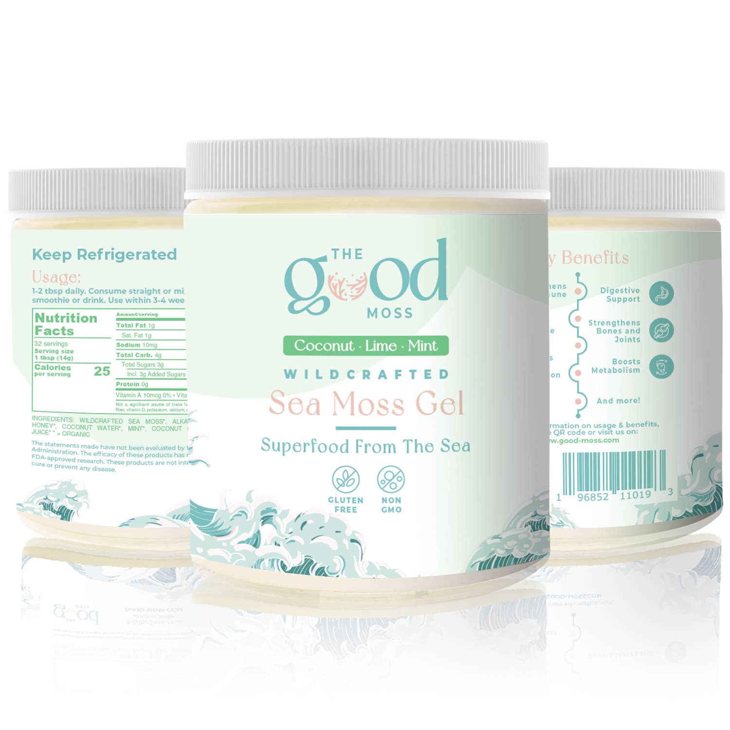 The Good Moss - Wholesale Oral Supplement/Vitamin - Sea Moss Gel - Coconut Lime Mint1