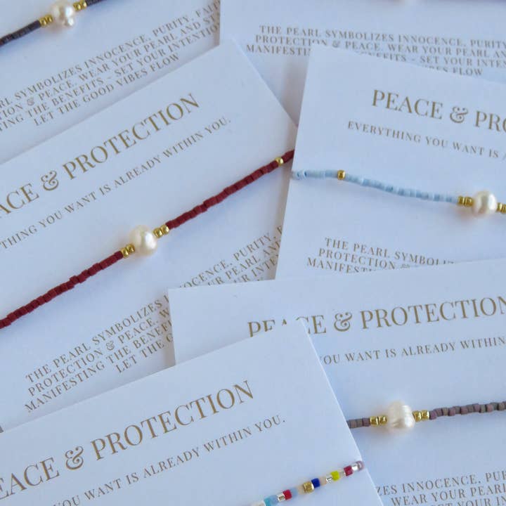 Boutique Suarez Co. - Wholesale Beaded Bracelet - Manifest Peace - Pearl Bracelet55