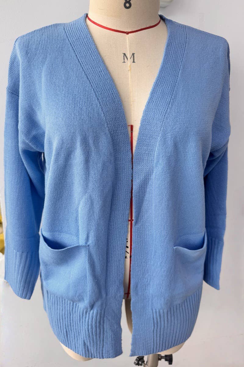 HIDDENBRAND - Wholesale Cardigan - Women's - Casual soft solid knit cardigan 7colors14