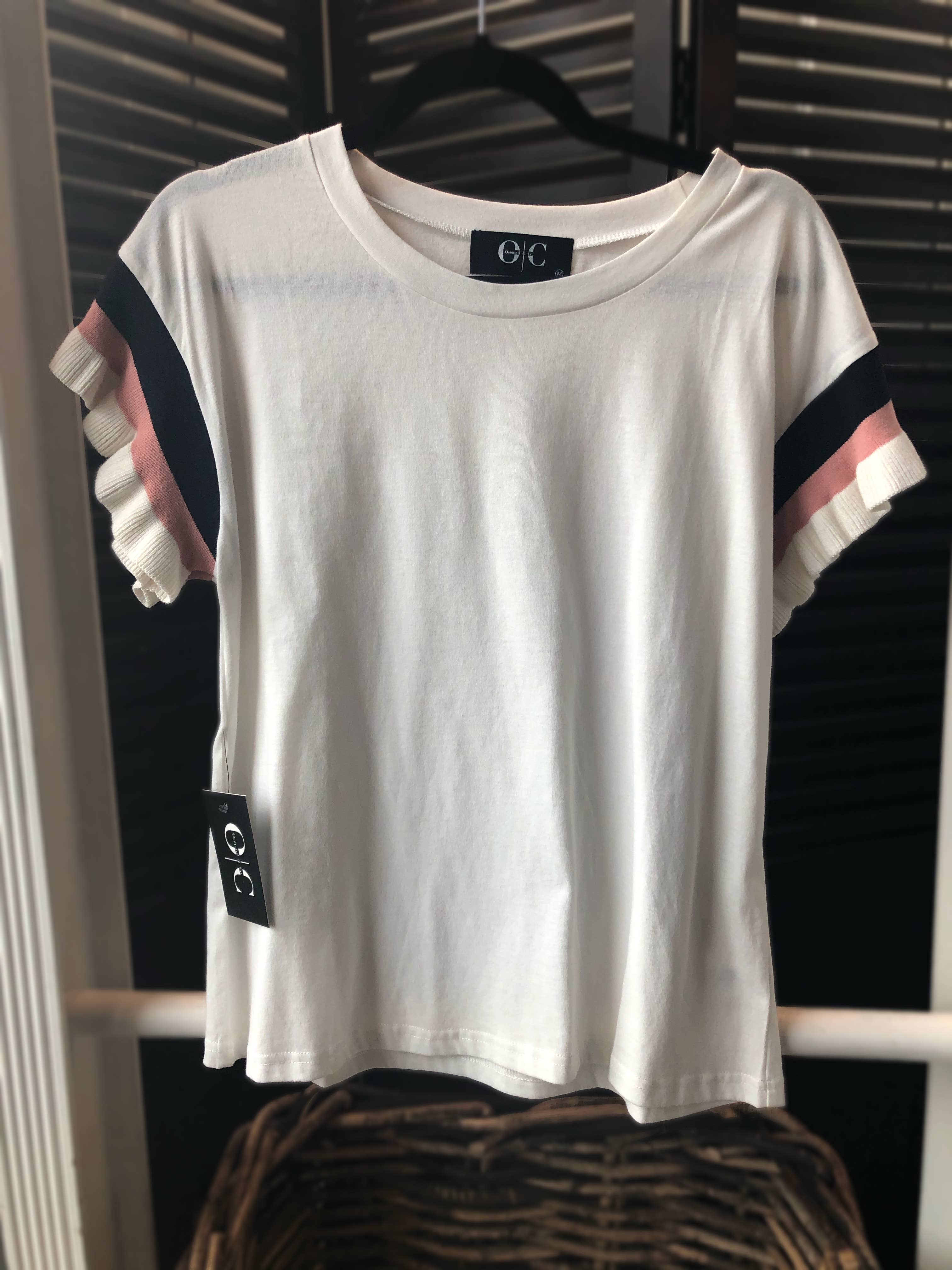 Osmond & Co. - Wholesale Blouse - Women's - Ivory Sleeve Band Top0