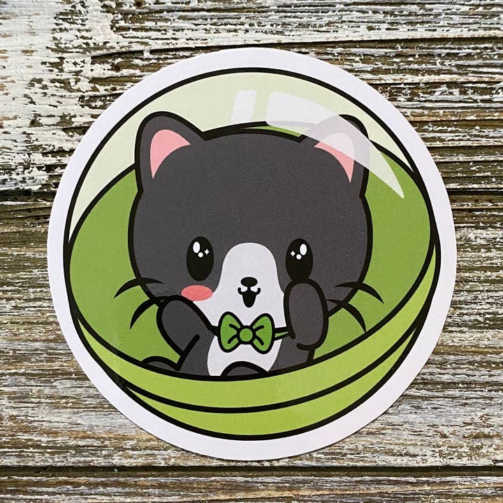 Autocollant vinyle Hamimo Gashapon Friends Max Minou pour la vente par Hamimo Small Things