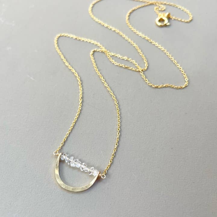"Fill Your Cup" Herkimer Diamond Necklace for wholesale by Britta Ambauen Jewelry