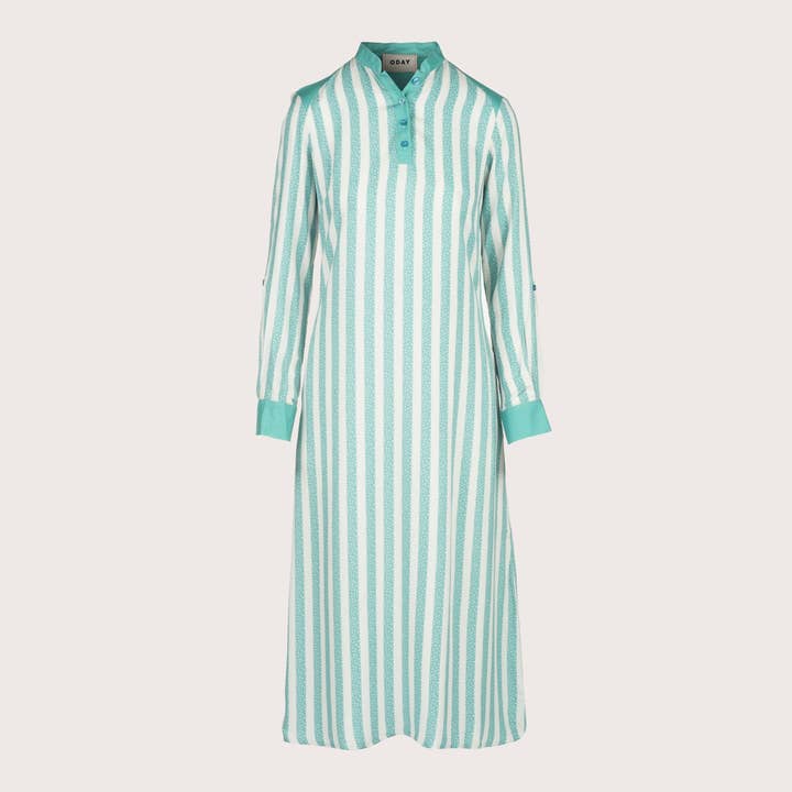 The Missdasha Dress - Teal Spotted Stripes for wholesale by ODAY