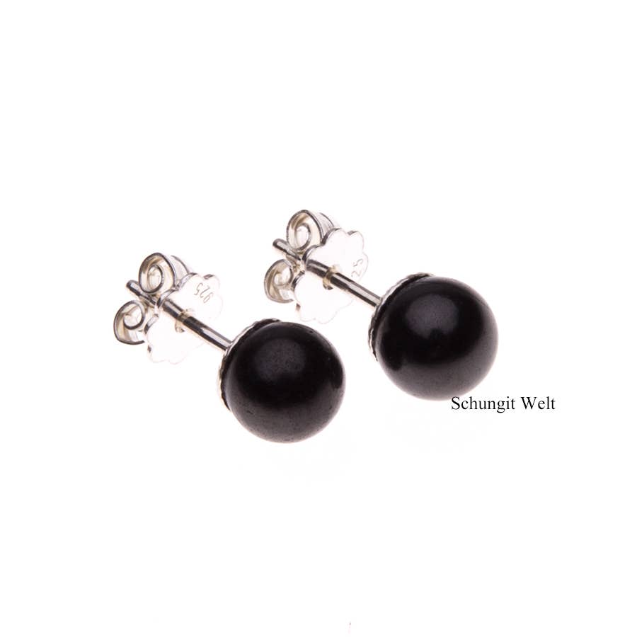 Schungit-Welt - Wholesale Stud/Post Earrings - shungite stud earrings 6 mm1