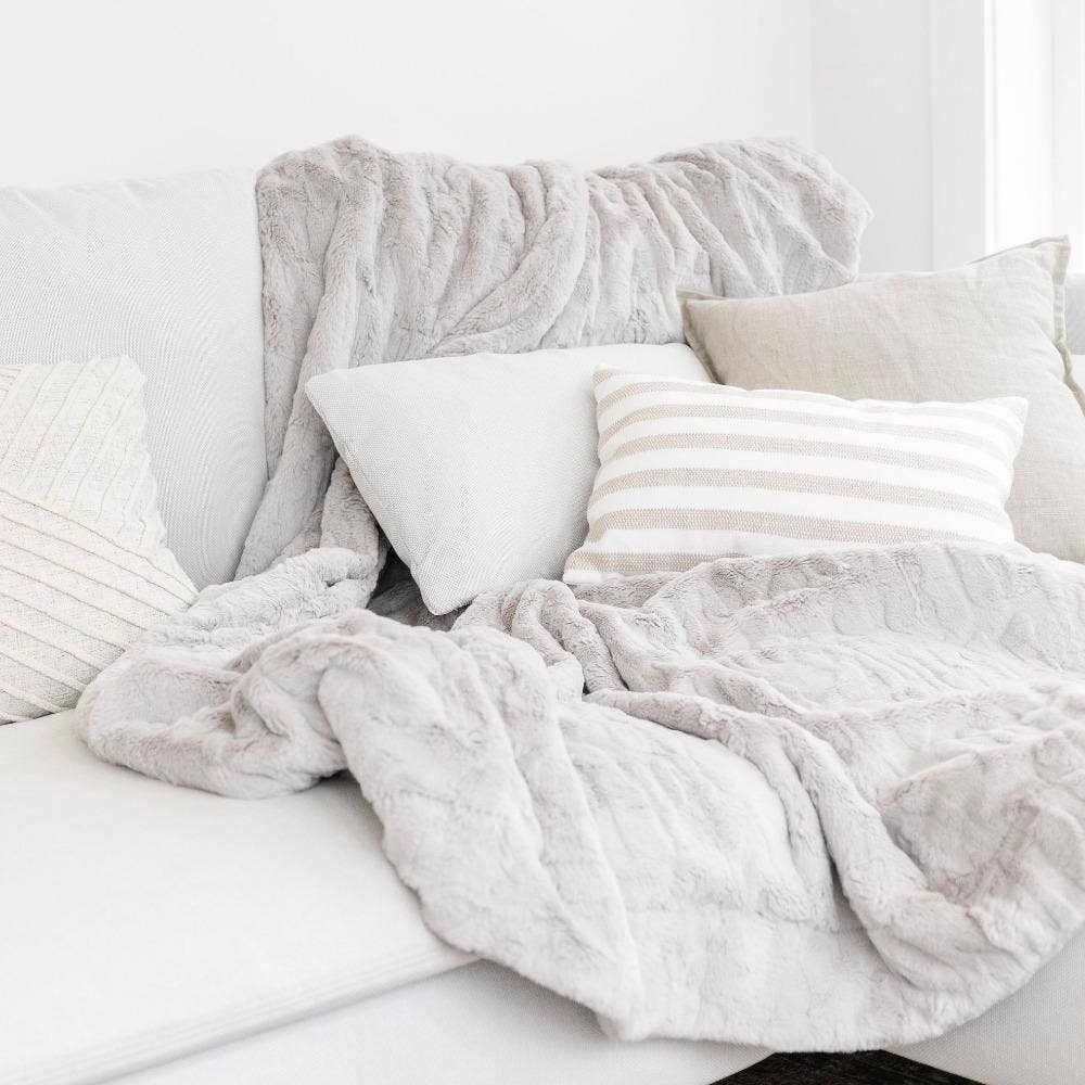 Saranoni - Wholesale Throw Blanket - PATTERNED FAUX FUR XL THROW BLANKETS85