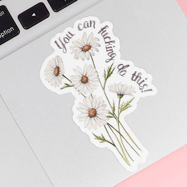 Je kunt deze sticker verdomd doen voor wholesale door Naughty Florals