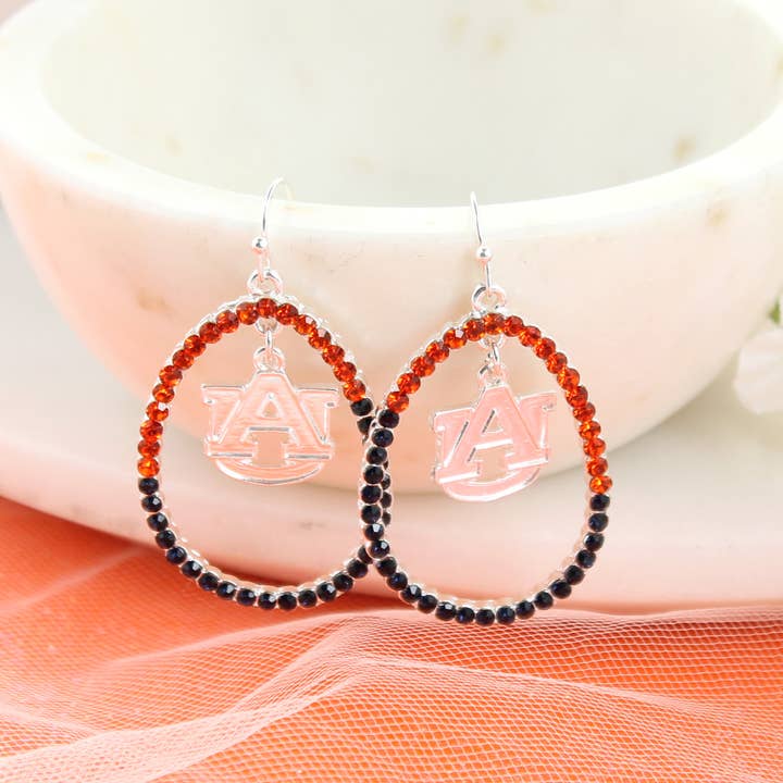 Seasons Jewelry - Wholesale Dangle Earrings - Auburn Crystal Loop Earrings1