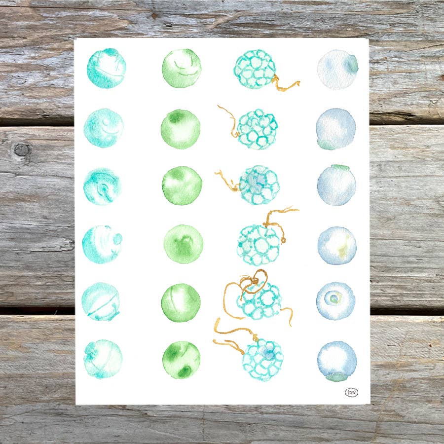 Natasha Zahn Studio – Cartão de saudação diária por atacado – Cartão de Nota de Flutuadores de Vidro0