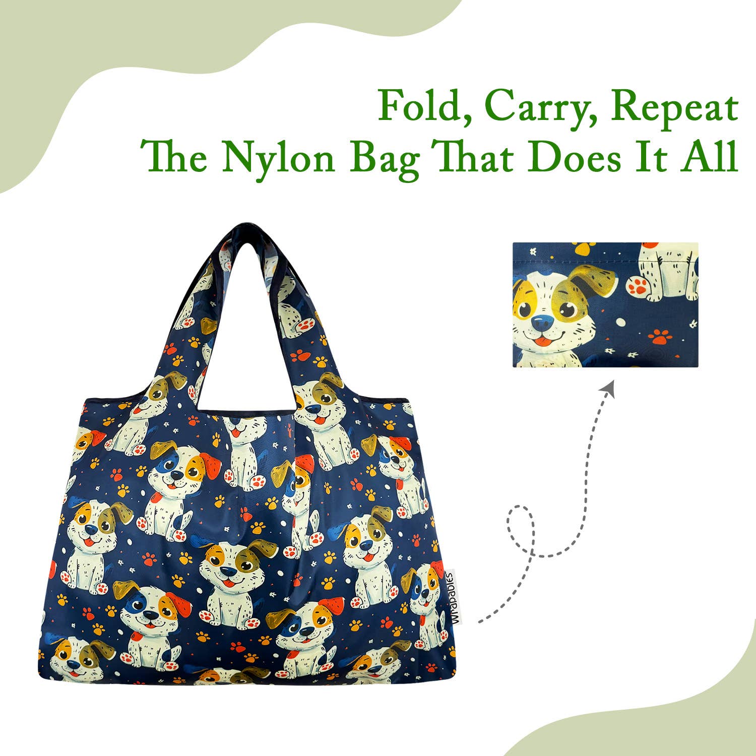 Wrapables.com - Vente Sacs de course/à provisions - Sac de courses réutilisable en nylon grand format Wrapables23