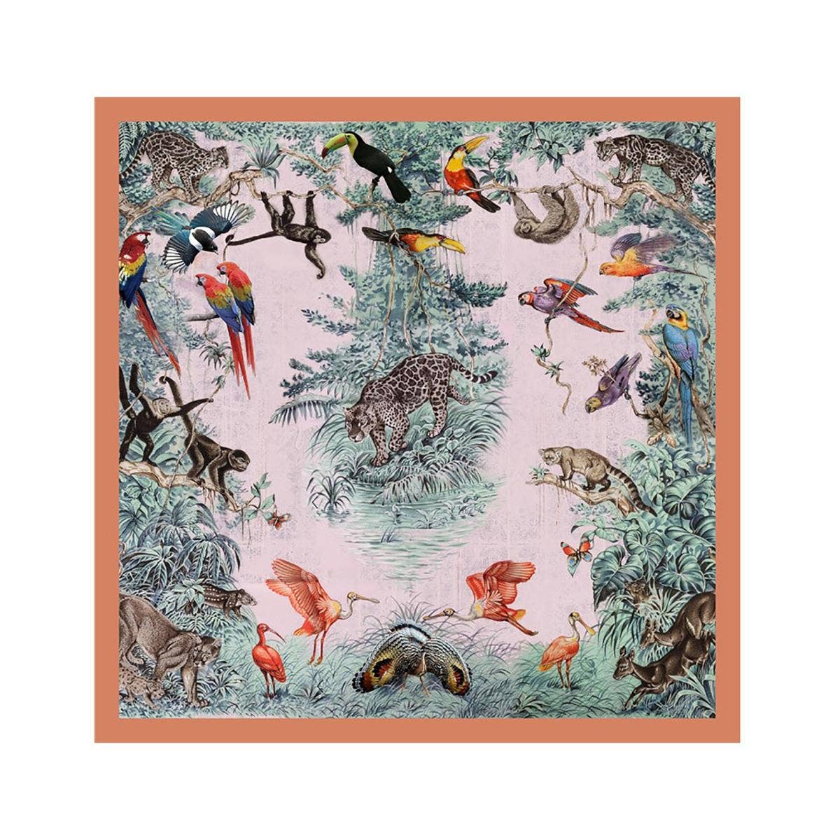 A&C Oslo - Vente Écharpe – femme - Foulard Jungle en soie