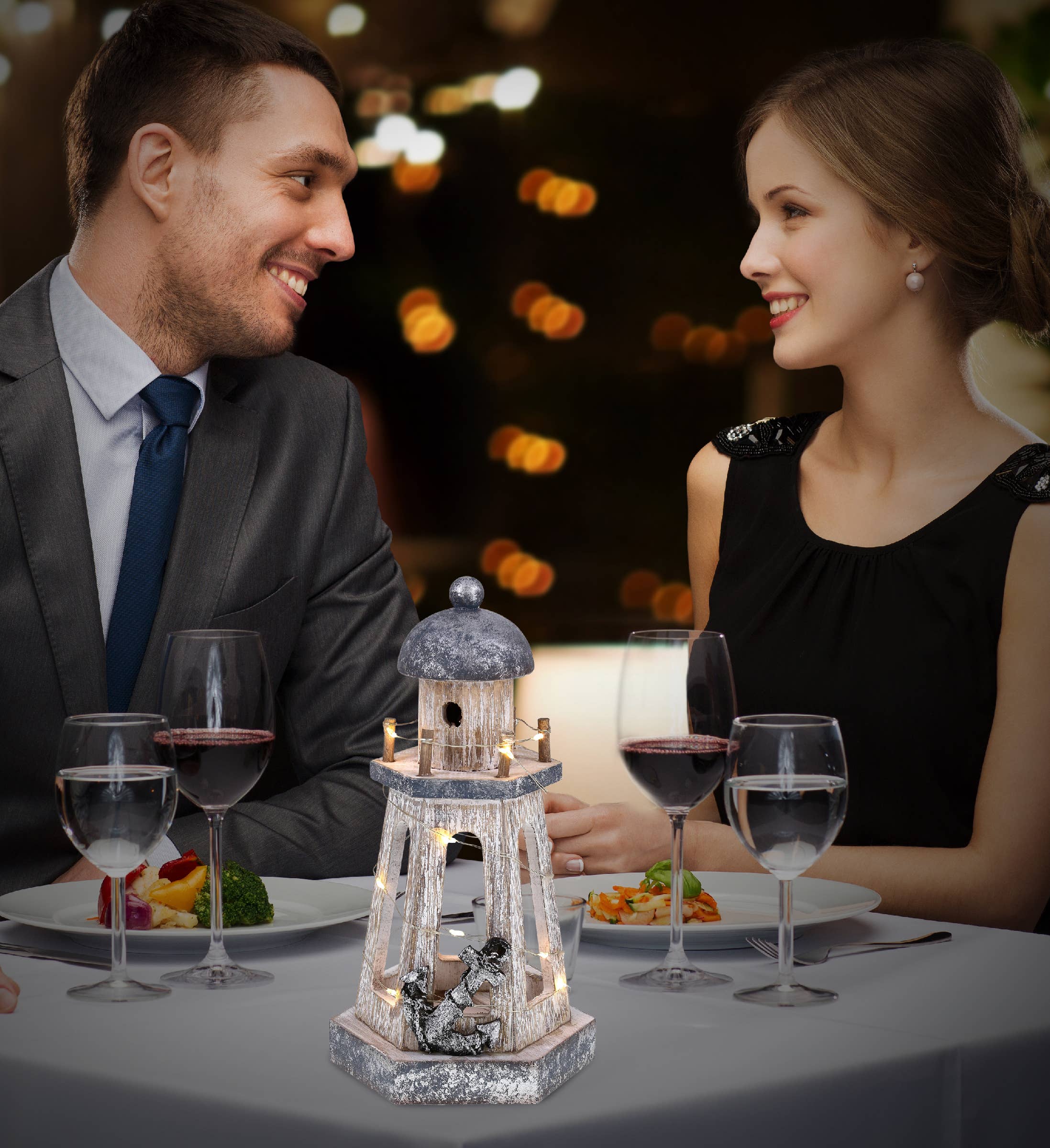 Cota Global - Wholesale Decorative Figurine - Nautical - Silver Sea Lantern With Led Light3