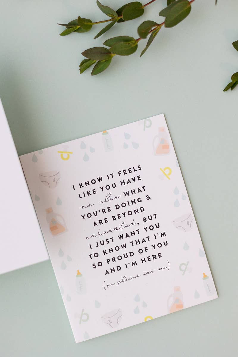 Joy Paper Co. - Vente Cartes bébé - Carte de soutien post-partum2